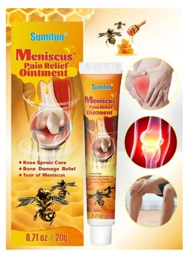 كريم مرهم لتخفيف آلام الغضروف الهلالي، كريم لتخفيف آلام التهاب المفاصل، كريم للعناية بالركبة، كريم سم النحل للعناية بالمفاصل، كريم جل لعلاج آلام المفاصل والعضلات بسم النحل، 20 غرام